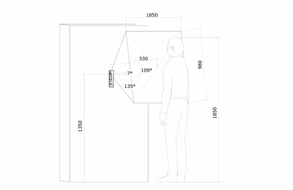 KEIL TELECOM Onlineshop - Ihr 2N Distributor für Deutschland -  Sprechstellenhalterung für 2N IP Force und Safety für den Außenbereich  120cm hoch