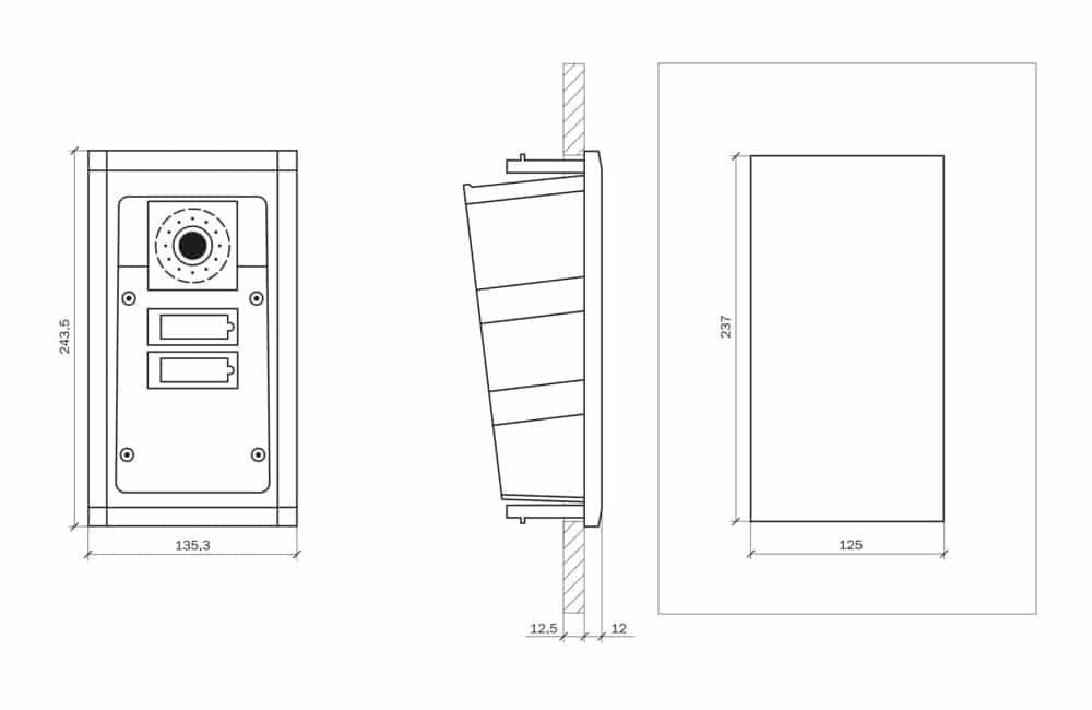 KEIL TELECOM Onlineshop - Ihr 2N Distributor für Deutschland -  Sprechstellenhalterung für 2N IP Force und Safety für den Außenbereich  120cm hoch