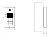 2N EntryCom IP Vario Montagezeichnung Aufputz 1 Modul