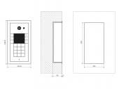 2N EntryCom IP Vario Montagezeichnung Unterputz 1 Modul