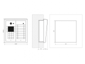 2N EntryCom IP Vario Montagezeichnung Unterputz 2 Module mit Wetterschutz