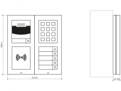 2N EntryCom IP Verso - 4 Module Aufputzmontage